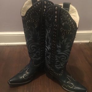 Blue Cowboy Boots-Woman 8